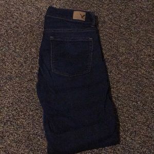 Dark wash American eagle high rise jeggings